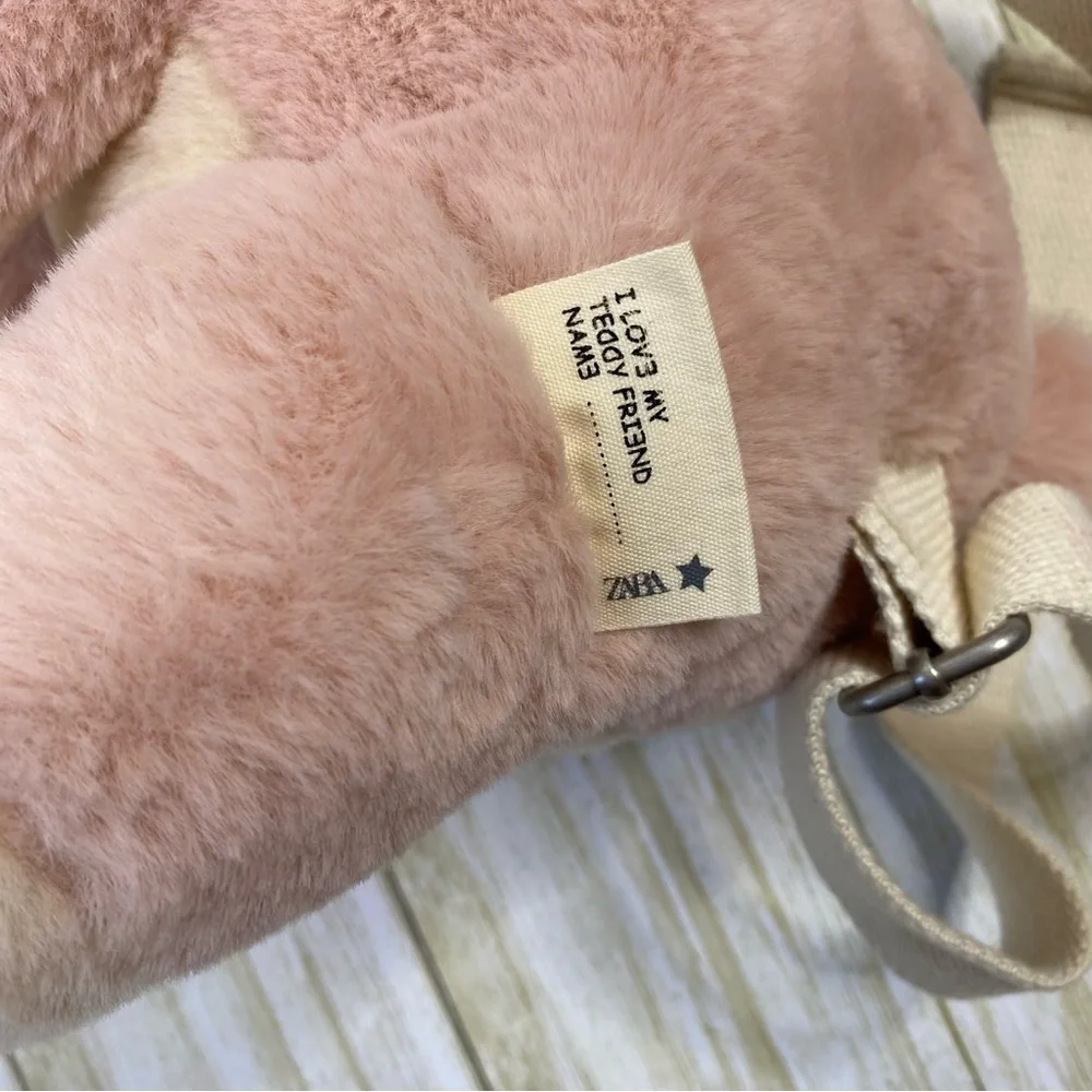 Zara Kids Pink Plush Unicorn Backpack
